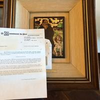 Quadro di Ligabue "Ritratto con cane" PERMUTE