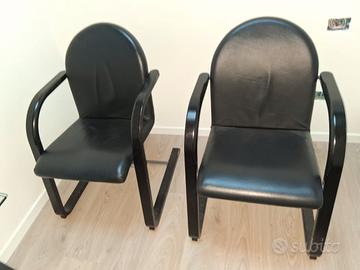 sedie/poltroncine in ecopelle nera