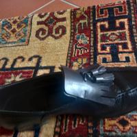 scarpa uomo nera con frangia "santoni"