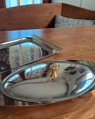 Set Servizio Vintage Acciaio Inox e Oro 