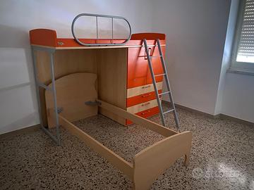 CAMERETTA BAMBINO ARANCIONE SMONTATA