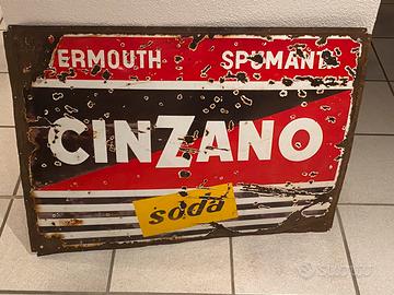 Insegna cinzano vintage targa epoca cartello