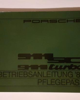 Libretto Uso e Manutenzione Porsche 911 Turbo anno