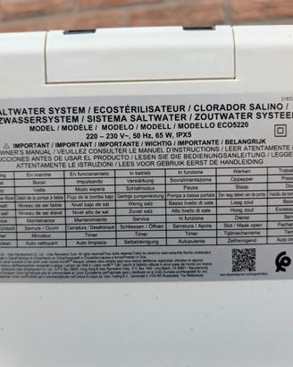 Intex Cloratore Salino - Clorinatore - Generatore