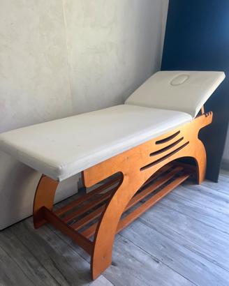 Lettino professionale legno e pelle da massaggio