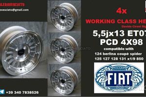 Cerchi lega scomponibili 13 fiat 127 128 uno x1/9