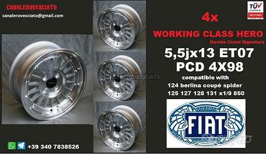 Cerchi lega scomponibili 13 fiat 127 128 uno x1/9