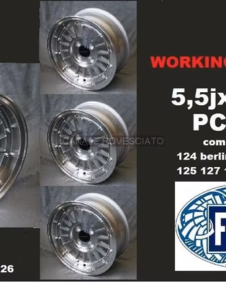 Cerchi lega scomponibili 13 fiat 127 128 uno x1/9