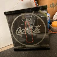 Insegna luminosa Coca Cola pubblicitaria vintage