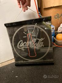 Insegna luminosa Coca Cola pubblicitaria vintage