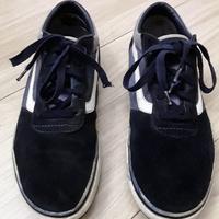 VANS basse in pelle scamosciata blu taglia 38
