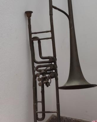 Trombone antico Couesnon - arredo vintage