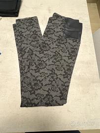 Leggins donna nero e grigio taglia L tezenis