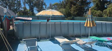 piscina bestway 10x5 con filtro a sabbia e robotti