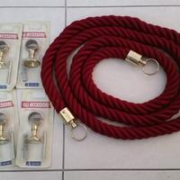 Cordone In Velluto Rosso + Supporti Muro