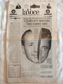 "La Voce" di Indro Montanelli n. 1 (22 Marzo 1994)