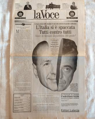 "La Voce" di Indro Montanelli n. 1 (22 Marzo 1994)