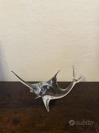 Pesce spada in vetro artistico stile Murano