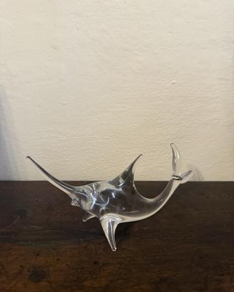 Pesce spada in vetro artistico stile Murano