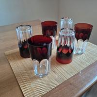 set 5 bicchieri anni 70 + 1