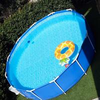 Piscina completa con telo protettivo e filtro