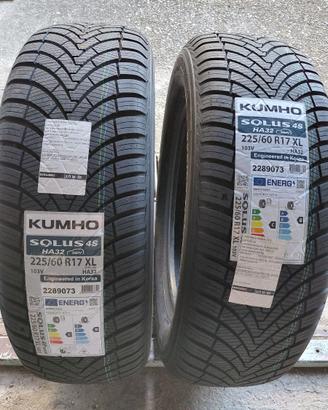 2 gomme 4 stagioni nuove Kumho Solus 4S 225/60 R17