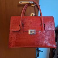 borsa tosca blu vera pelle 