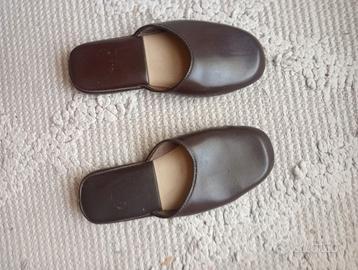 Pantofole uomo in pelle