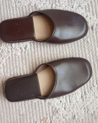 Pantofole uomo in pelle