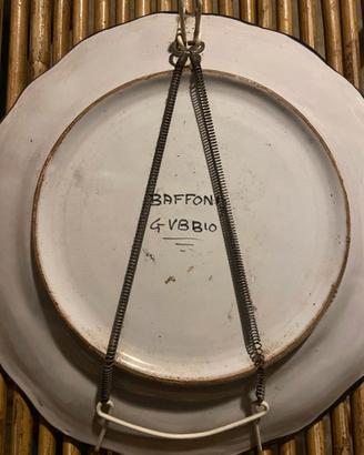 Piatto in ceramica artistica Baffoni autentico