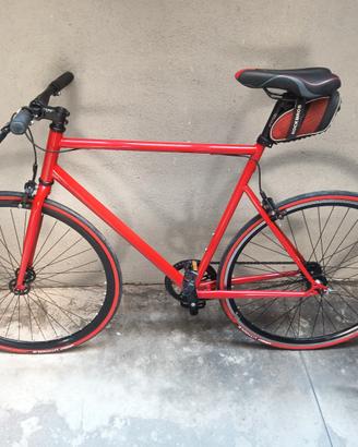 Elops 500 Single Speed Fixie fixed Rosso Ferrari  