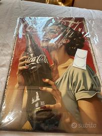 Targa in legno 25x17 coca cola