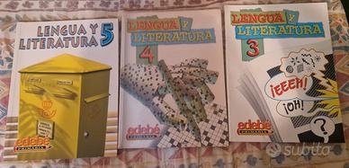 Lote de tres libros: Lengua y Literatura 3, 4, 5