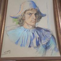 quadro ritratto pastello