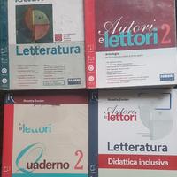 4 libri scolastici di letteratura classe 2° media