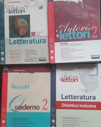 4 libri scolastici di letteratura classe 2° media