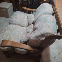 DIVANO DUE POSTI IN LEGNO 