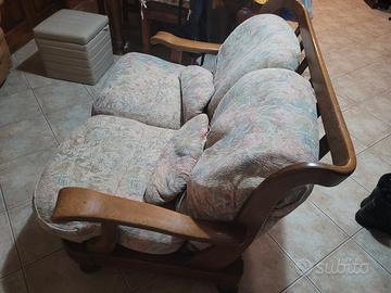 DIVANO DUE POSTI IN LEGNO 