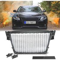 GRIGLIA PER AUDI A4 B8 08-11 COLORE NERO LOOK RS