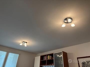 Coppia lamapadari con faretti in Vetro