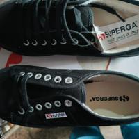 scarpette  Superga nere  invernali misura  39