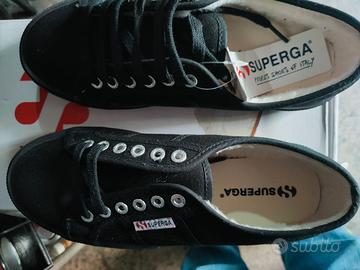 scarpette  Superga nere  invernali misura  39