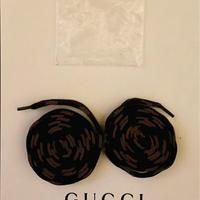 1 Paio di Lacci Gucci originali neri verdi rossi