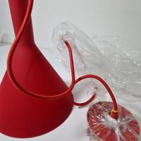 lampadario cono rosso