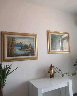 quadri con cornice in legno decorata 