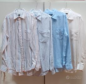 Set di 4 camicie da uomo in puro lino