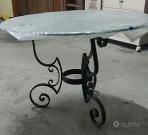 Tavolino tondo in vetro diametro 60 cm