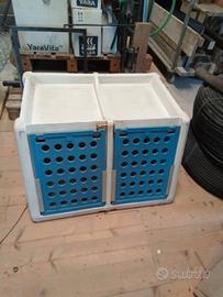 trasportino per 1/2 cani da auto in resina.