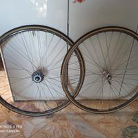 COPPIA RUOTE CORSA VINTAGE CAMPAGNOLO NISI GALLI