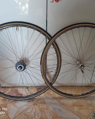 COPPIA RUOTE CORSA VINTAGE CAMPAGNOLO NISI GALLI